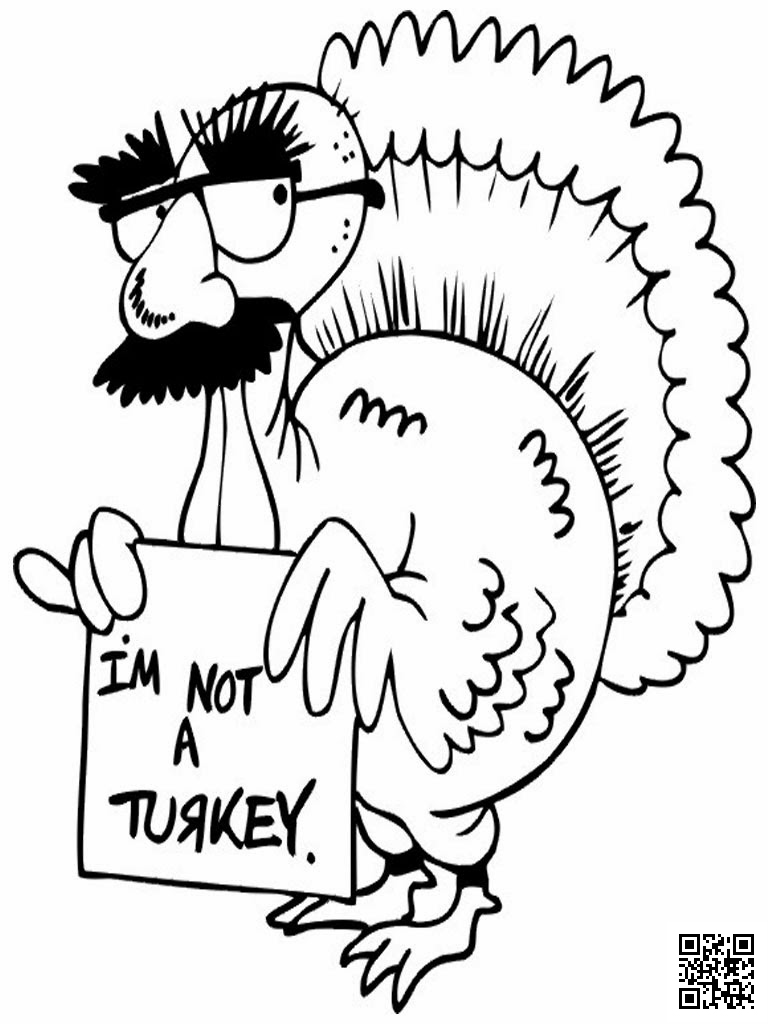 I'm Not A Turkey - Thanksgiving  Coloring Page
