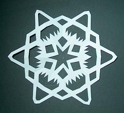 How to Make Paper Snowflakes Step 8