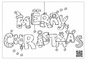 Merry Christmas Print Out Coloring Page