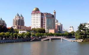 Nantong_skyline_flanking_the_Hao_River